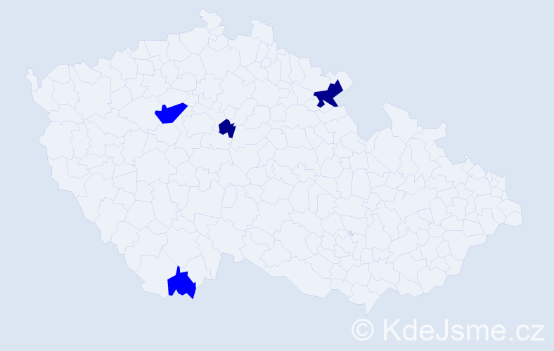 Příjmení: 'Salnický', počet výskytů 6 v celé ČR