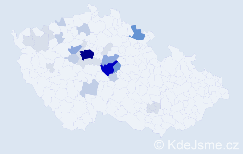 Příjmení: 'Klečáková', počet výskytů 85 v celé ČR