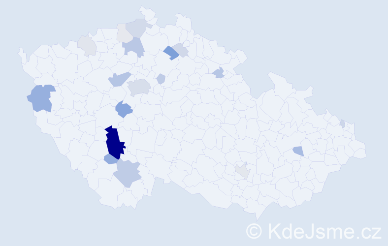 Příjmení: 'Ciboch', počet výskytů 71 v celé ČR
