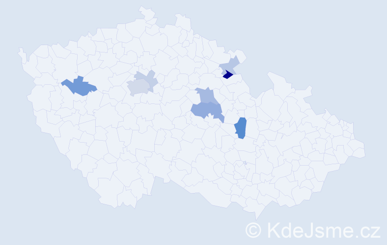 Příjmení: 'Padyásek', počet výskytů 17 v celé ČR