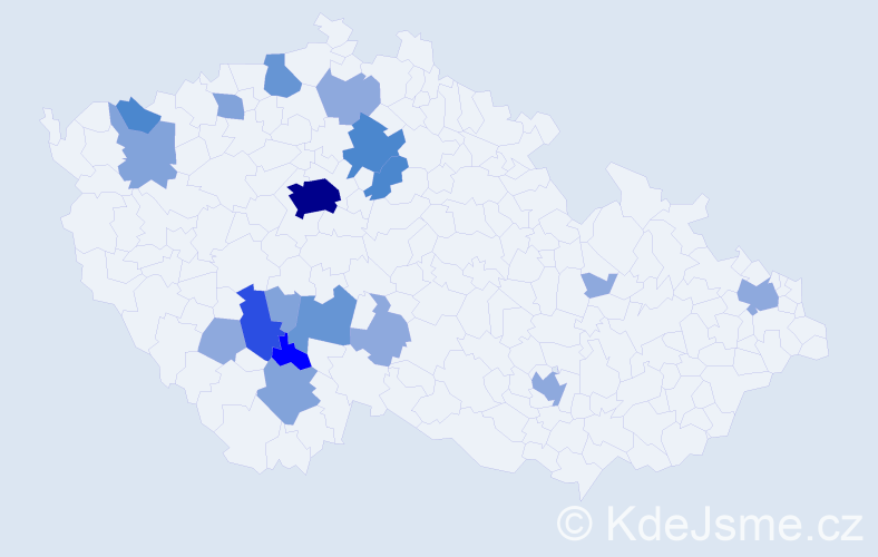 Příjmení: 'Pisingerová', počet výskytů 51 v celé ČR