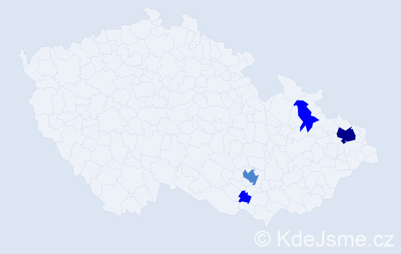 Příjmení: 'Velkovová', počet výskytů 8 v celé ČR