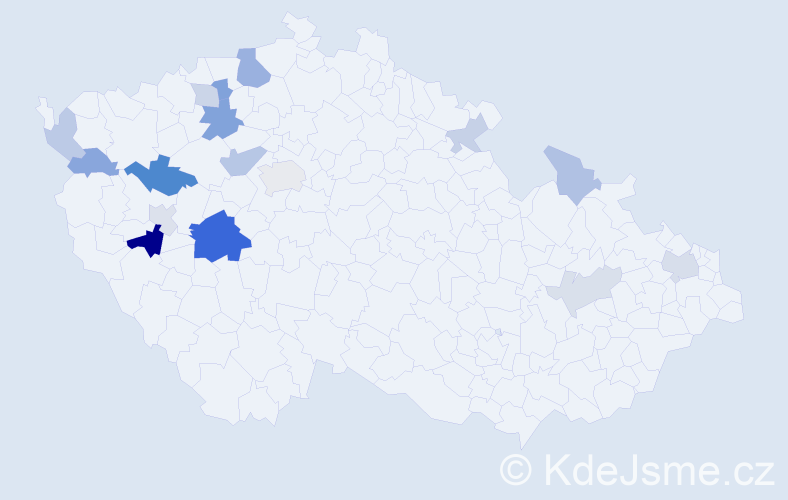Příjmení: 'Pap', počet výskytů 32 v celé ČR