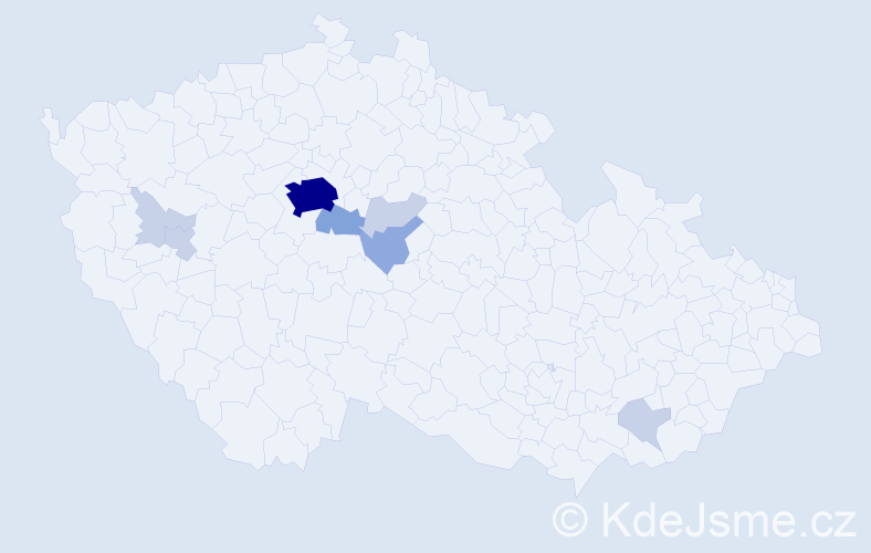 Příjmení: 'Čadinová', počet výskytů 21 v celé ČR