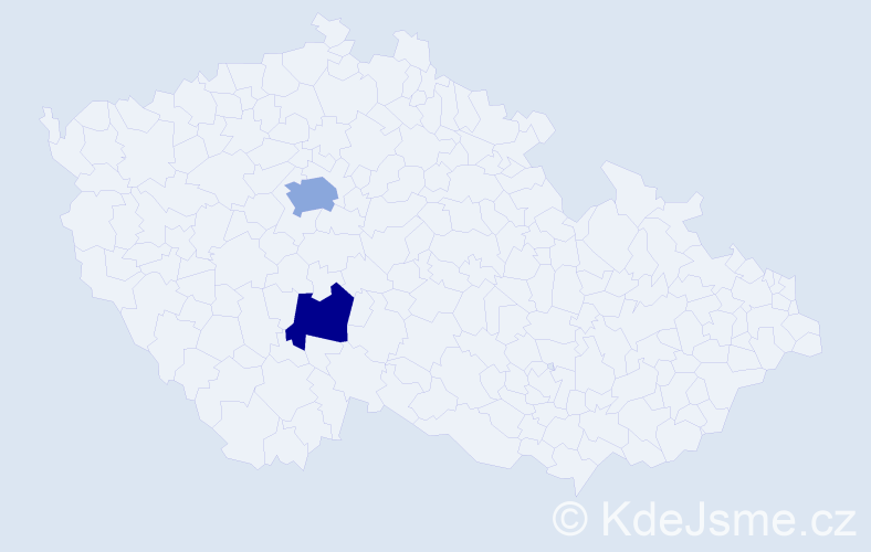 Příjmení: 'Tausek', počet výskytů 9 v celé ČR