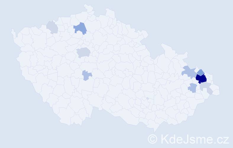 Příjmení: 'Bienerová', počet výskytů 31 v celé ČR