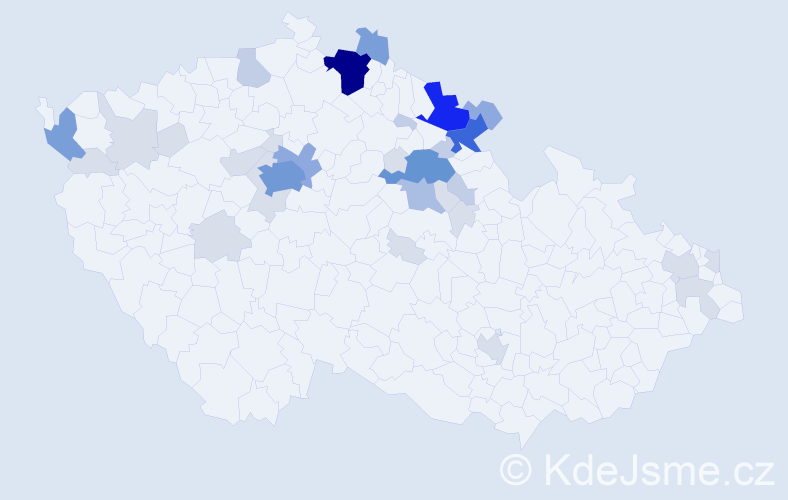 Příjmení: 'Manychová', počet výskytů 109 v celé ČR