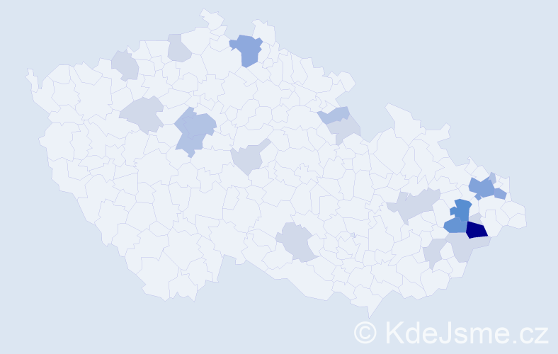 Příjmení: 'Snozová', počet výskytů 57 v celé ČR