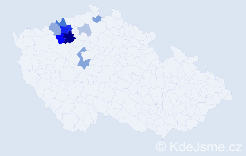 Příjmení: 'Kotěborská', počet výskytů 28 v celé ČR