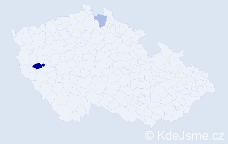 Příjmení: 'Rascheová', počet výskytů 5 v celé ČR