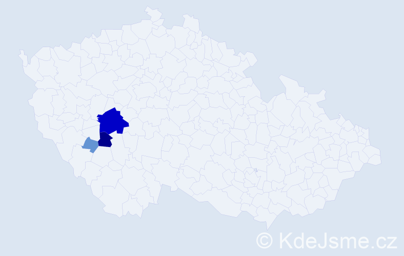 Příjmení: 'Citerbart', počet výskytů 17 v celé ČR