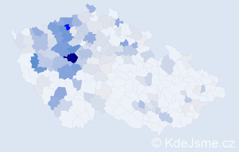 Příjmení: 'Patera', počet výskytů 710 v celé ČR