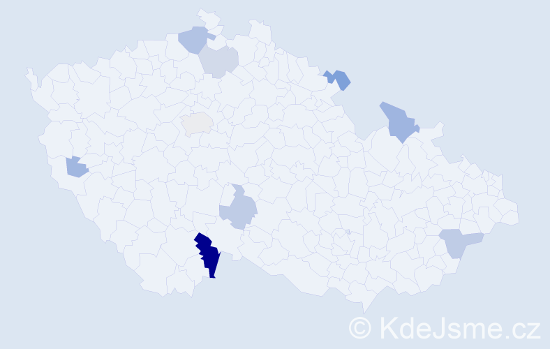 Příjmení: 'Gurgul', počet výskytů 31 v celé ČR