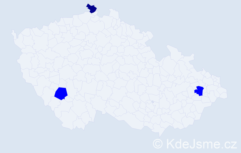 Příjmení: 'Kellnarová', počet výskytů 4 v celé ČR
