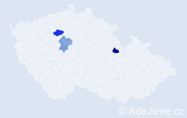 Příjmení: 'Kormoutová', počet výskytů 9 v celé ČR