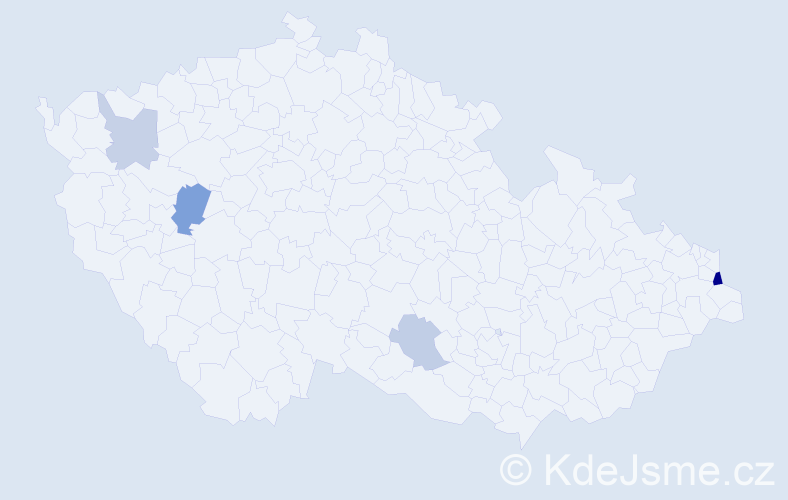 Příjmení: 'Šimaliaková', počet výskytů 8 v celé ČR