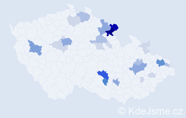 Příjmení: 'Osoba', počet výskytů 93 v celé ČR