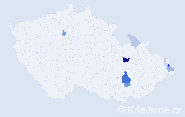 Příjmení: 'Hennerová', počet výskytů 23 v celé ČR