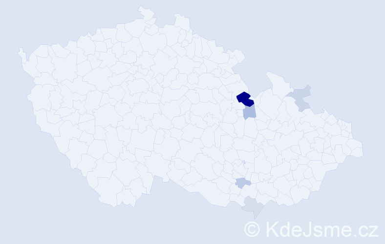Příjmení: 'Grunwald', počet výskytů 13 v celé ČR