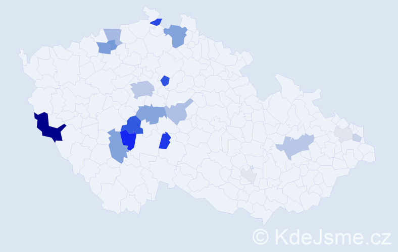 Příjmení: 'Kuranda', počet výskytů 46 v celé ČR