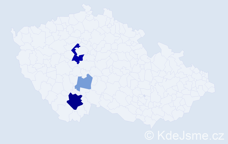 Příjmení: 'Kiselica', počet výskytů 10 v celé ČR