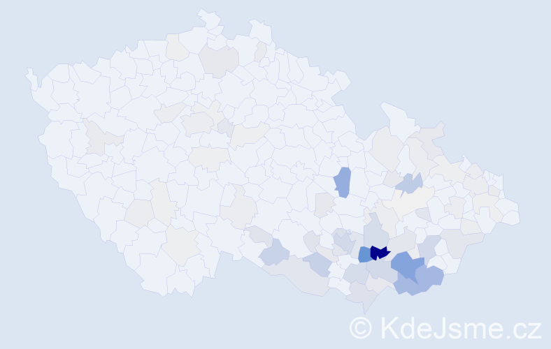 Příjmení: 'Rybnikářová', počet výskytů 285 v celé ČR