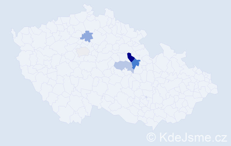 Příjmení: 'Bahrij', počet výskytů 7 v celé ČR