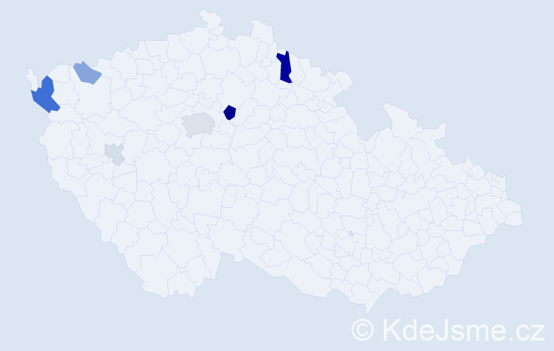 Příjmení: 'Hámková', počet výskytů 16 v celé ČR
