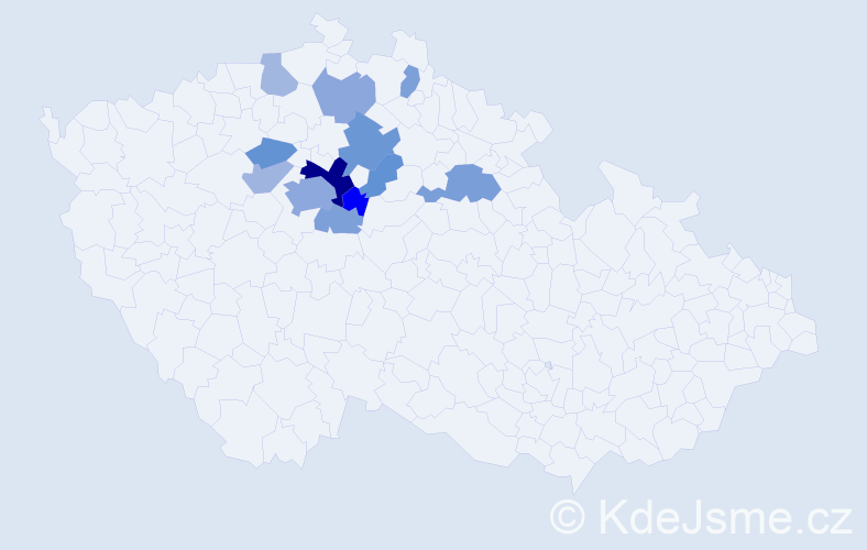 Příjmení: 'Aimová', počet výskytů 26 v celé ČR