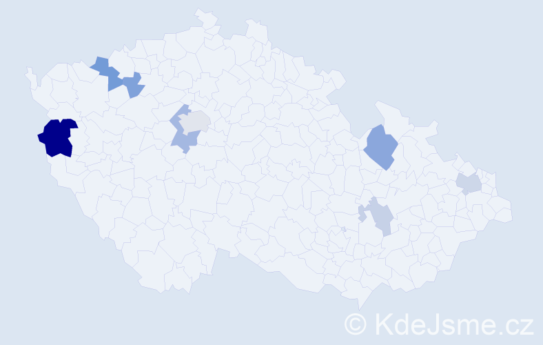 Příjmení: 'Kucharčuk', počet výskytů 18 v celé ČR