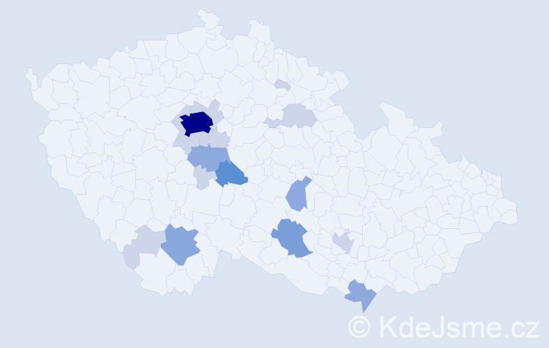 Příjmení: 'Vender', počet výskytů 41 v celé ČR