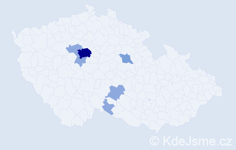 Příjmení: 'Mrskočová', počet výskytů 13 v celé ČR