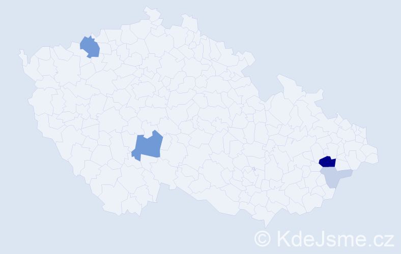 Příjmení: 'Baričiak', počet výskytů 16 v celé ČR