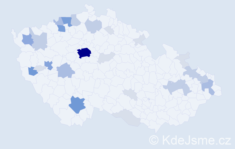 Příjmení: 'Holecová', počet výskytů 89 v celé ČR