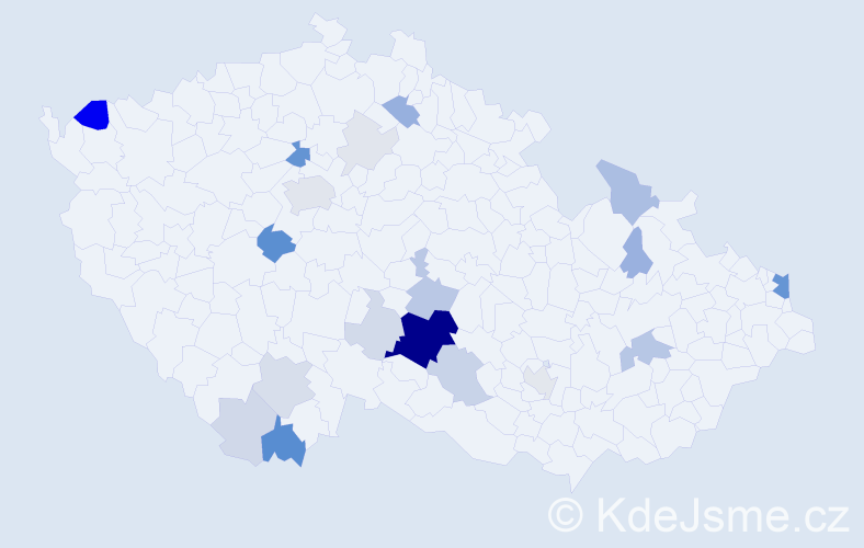 Příjmení: 'Nevosadová', počet výskytů 78 v celé ČR
