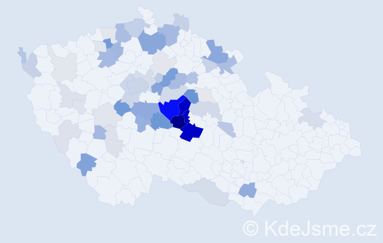 Příjmení: 'Čálek', počet výskytů 185 v celé ČR