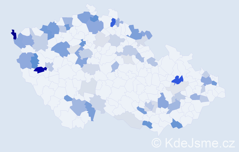 Příjmení: 'Černák', počet výskytů 179 v celé ČR