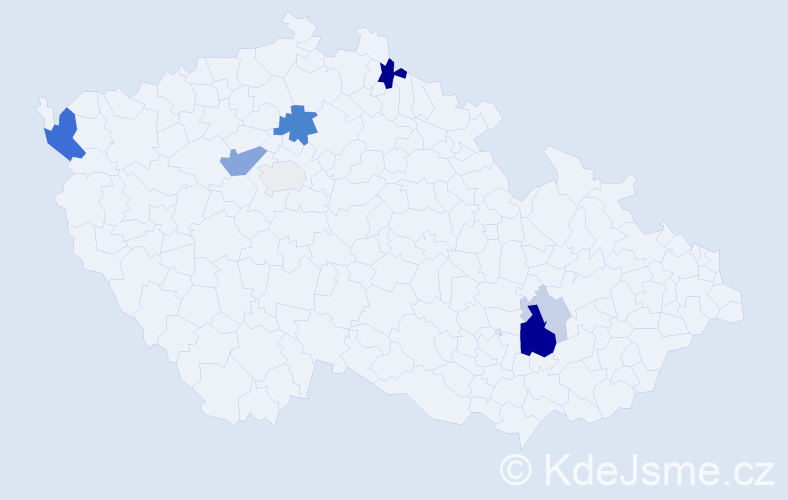 Příjmení: 'Marjánková', počet výskytů 22 v celé ČR
