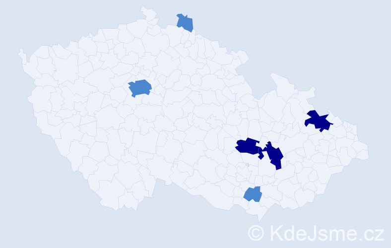 Příjmení: 'Zárychtová', počet výskytů 12 v celé ČR