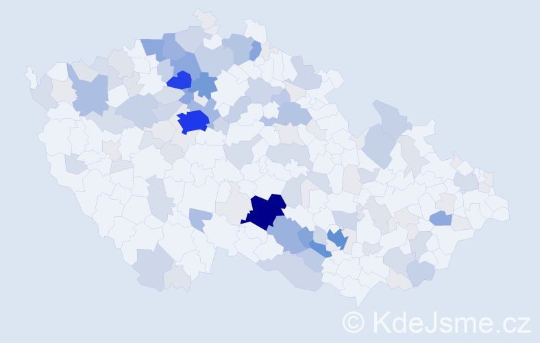 Příjmení: 'Došek', počet výskytů 502 v celé ČR