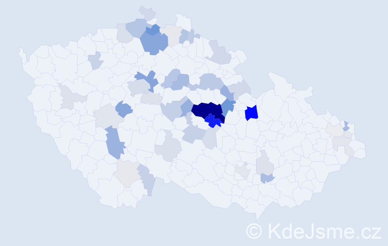 Příjmení: 'Chour', počet výskytů 146 v celé ČR