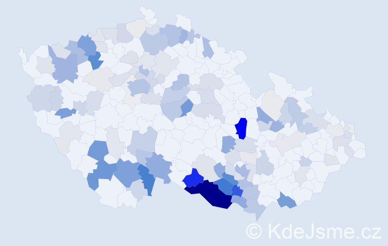 Příjmení: 'Binder', počet výskytů 499 v celé ČR