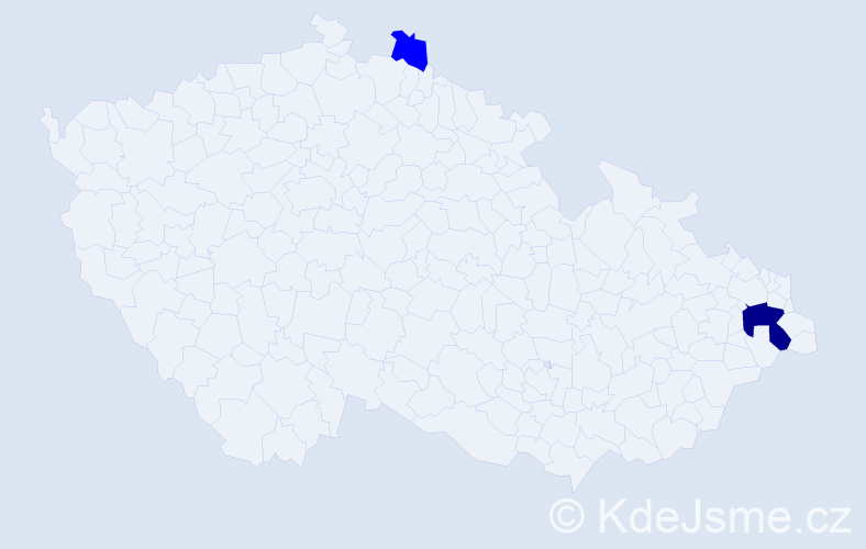 Příjmení: 'Kosjuk', počet výskytů 3 v celé ČR