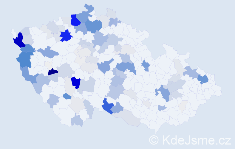 Příjmení: 'Kaleja', počet výskytů 547 v celé ČR