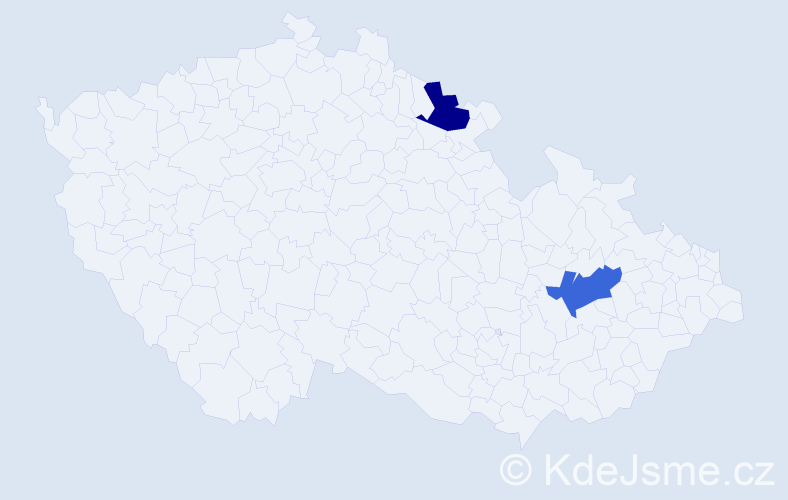Příjmení: 'Scibior', počet výskytů 2 v celé ČR