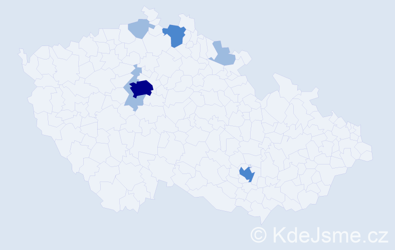 Příjmení: 'Abdalla', počet výskytů 12 v celé ČR