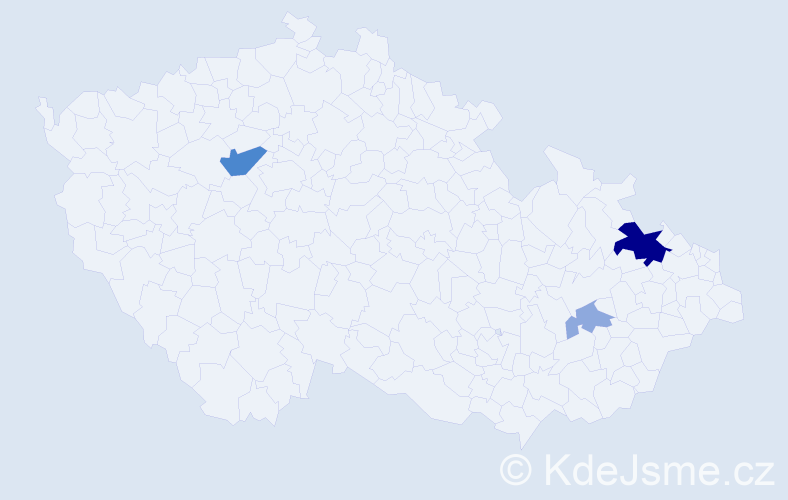 Příjmení: 'Fajka', počet výskytů 13 v celé ČR