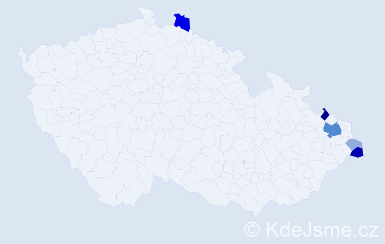 Příjmení: 'Budzel', počet výskytů 16 v celé ČR