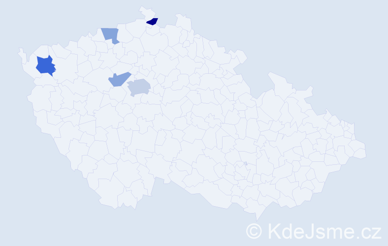 Příjmení: 'Pietsch', počet výskytů 8 v celé ČR