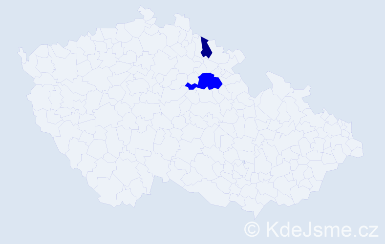 Příjmení: 'Bondaruk', počet výskytů 3 v celé ČR